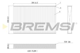 BREMSI FC0473 - CABIN FILTER FORD, JAGUAR