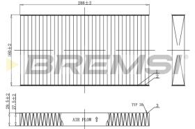 BREMSI FC0477C - CABIN FILTER FORD, JAGUAR