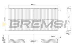 BREMSI FC0480 - CABIN FILTER FORD