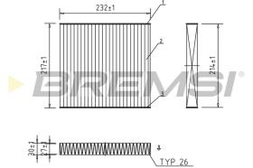 BREMSI FC0492C - CABIN FILTER FIAT, LANCIA, UAZ