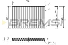 BREMSI FC0495 - CABIN FILTER AUDI, SEAT