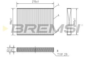 BREMSI FC0861C - CABIN FILTER FORD, JAGUAR