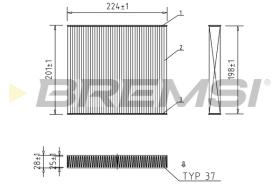 BREMSI FC0872 - CABIN FILTER KIA, HYUNDAI