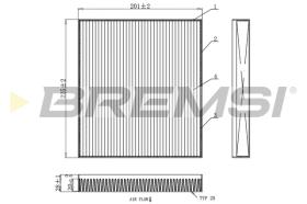 BREMSI FC0872C - CABIN FILTER KIA, HYUNDAI