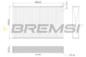 BREMSI FC0885A - CABIN FILTER RENAULT, NISSAN