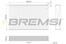 BREMSI FC0885C - CABIN FILTER RENAULT, NISSAN
