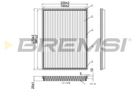 BREMSI FC0901 - CABIN FILTER FORD, JAGUAR