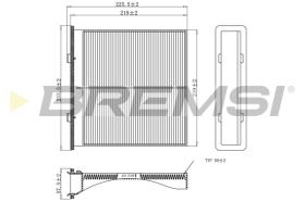 BREMSI FC0904 - CABIN FILTER SUBARU
