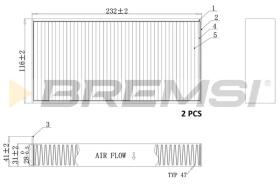 BREMSI FC0914 - CABIN FILTER BMW, MINI