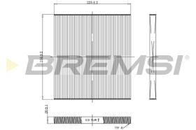 BREMSI FC0934 - CABIN FILTER KIA, HYUNDAI