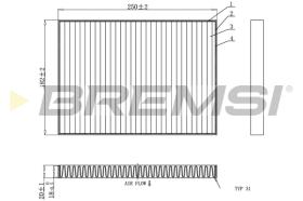 BREMSI FC0936C - CABIN FILTER RENAULT
