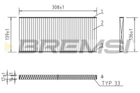BREMSI FC0958C - CABIN FILTER FIAT, LANCIA