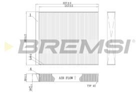 BREMSI FC0971 - CABIN FILTER RENAULT