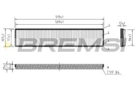 BREMSI FC1535 - CABIN FILTER FORD, JAGUAR