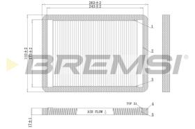 BREMSI FC1547C - CABIN FILTER RENAULT