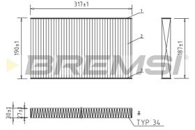 BREMSI FC1568C - CABIN FILTER LANCIA