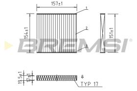 BREMSI FC1911C - CABIN FILTER SUBARU, DAIHATSU