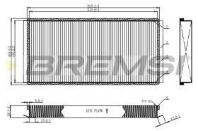 BREMSI FC1924 - CABIN FILTER FORD, JAGUAR
