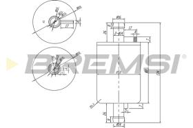 BREMSI FE0037 - FUEL FILTER FIAT, ALFA ROMEO, LANCIA