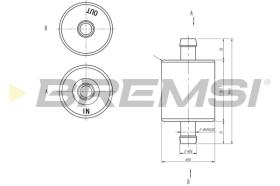 BREMSI FE0148 - FUEL FILTER FIAT, NISSAN, OPEL, TOYOTA