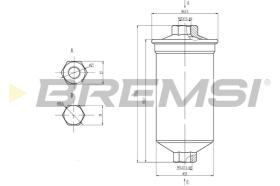 BREMSI FE0843 - FUEL FILTER FIAT, FORD, RENAULT, VW