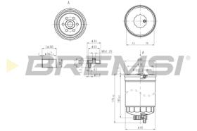 BREMSI FE1316 - FUEL FILTER HYUNDAI