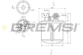 BREMSI FE1883 - FUEL FILTER ROVER, HONDA