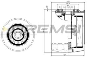 BREMSI FL0297 - OIL FILTER FIAT, RENAULT, OPEL, LANCIA