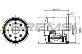 BREMSI FL1460 - OIL FILTER