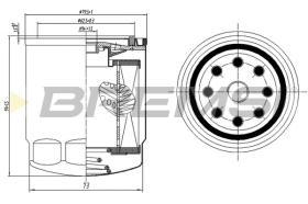 BREMSI FL1813 - OIL FILTER LOMBARDINI