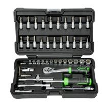 JBM 54109 - ESTUCHE DE 46 PIEZAS CON VASOS HEXAGONALES CINCADO