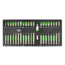 JBM 54158 - SET DE 42 PIEZAS PARA TORNILLOS HEX, 12 CANTOS Y TORX