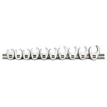 JBM 54187 - SET DE 10 LLAVES CROWFOOT DE 3/8'