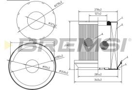 BREMSI FA1623 - AIR FILTER MERCEDES-BENZ