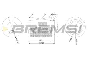 BREMSI FA2199 - AIR FILTER DEUTZ-FAHR, FENDT