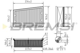 BREMSI FA2338 - AIR FILTER RENAULT