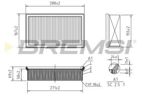 BREMSI FA2345 - AIR FILTER RENAULT