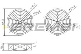 BREMSI FA2348 - AIR FILTER TOYOTA
