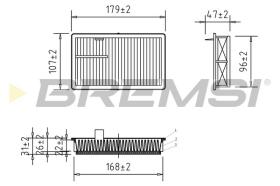 BREMSI FA2412 - AIR FILTER AIXAM