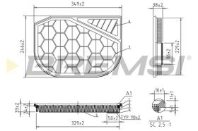BREMSI FA2477 - AIR FILTER FIAT, LANCIA