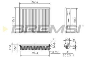BREMSI FA2545 - AIR FILTER OPEL