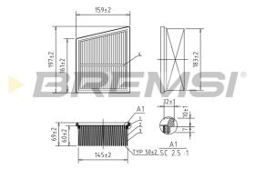 BREMSI FA2552 - AIR FILTER FORD