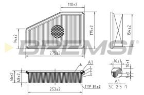 BREMSI FA2567 - AIR FILTER JEEP