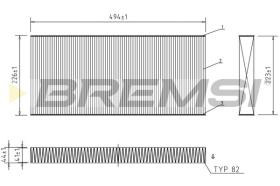 BREMSI FC1522 - CABIN FILTER MERCEDES-BENZ