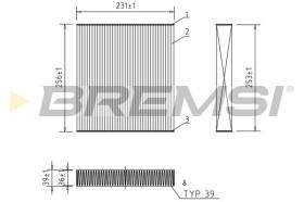 BREMSI FC2562A - CABIN FILTER MERCEDES-BENZ