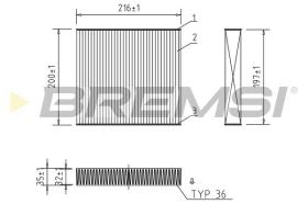 BREMSI FC2572 - CABIN FILTER NISSAN