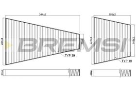 BREMSI FC2573C - CABIN FILTER VW