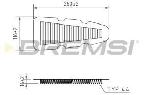 BREMSI FC2575 - CABIN FILTER TOYOTA, LEXUS