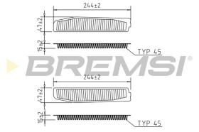 BREMSI FC2578 - CABIN FILTER TOYOTA