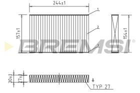 BREMSI FC2586C - CABIN FILTER TESLA
